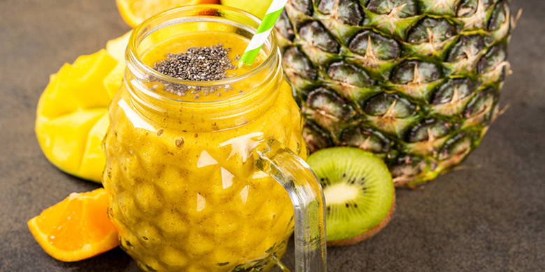 Smoothie esotico Blog Gravidanza - ricetta esotica frullato esotico. I frutti del sud sono sempre più coltivati alle nostre latitudini e offerti sui mercati regionali o nei supermercati. I frutti esotici sono adatti per un delizioso frullato che riporta alla mente i ricordi delle ultime vacanze.