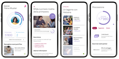 Programma bonus Helsana+ Chi mangia sano e fa regolarmente attività fisica mantiene uno stile di vita sano e per questo viene premiato dall'assicurazione malattia Helsana. Partecipare al programma bonus Helsana+. Helsana vi ricompenserà per i vostri successi versando in contanti i punti Plus guadagnati.