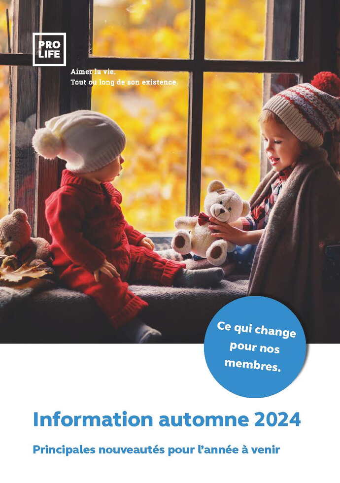 Information automne 2024 de PRO LIFE Principales nouveautés pour l'année à venir